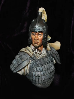 Unassambled 1/10 vechi Ofițer zhao yun în trei regatul soldat BUST Rășină figura model în miniatură kituri Nevopsite