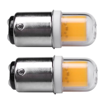 Promovare! 2X BA15D Bec LED 3W 110V 220V AC Non-Reglaj 300 Lumeni COB 1511 Lampă cu LED-uri Alb Cald Alb (Alb Cald)