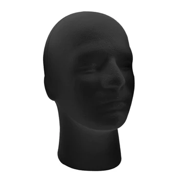 Polistiren Spumă Negru Bărbați Model de Manechin pentru Cap Suport de Afișare Magazin Pălărie