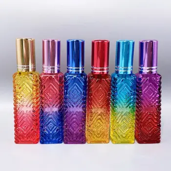 10ml Colorate Pătrat de Sticlă Sticla de Parfum Gros Mini Parfum Cosmetice de Ambalare Sticla cu Pulverizator Reîncărcabile Flacoane de Sticlă
