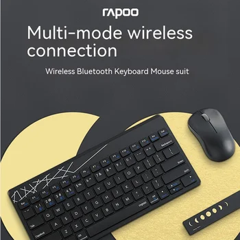 Rapoo 8000 Wireles Tastatură Și Mouse-Ul Setat Mut Biroul Notebook Computer Desktop Universal Bluetooth Mouse-Ul Și Tastatura Accesoriu