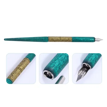 1 Mâner Din Lemn Set Stilou Set De Mana Dip Pen Elevii Dip Pen