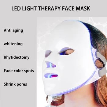 7 Culori LED Masca Faciala Foton Terapie Anti-Acnee Îndepărtarea Ridurilor de Întinerire a Pielii Fata de Îngrijire a Pielii Instrument de Anti-Imbatranire