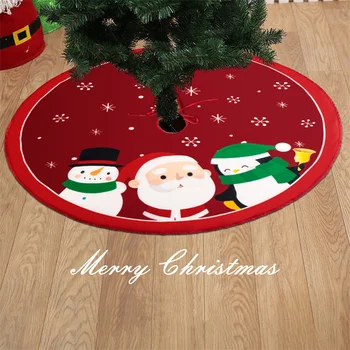 Pomul de crăciun Fusta Roșie Pom de Crăciun Jos Capacul Moș Crăciun Fulg de zăpadă Pom de Crăciun 60/70/90cm Covor de Bază Mat Decoratiuni