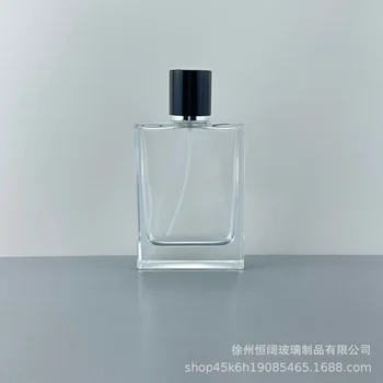 Sticla cu pulverizator 100ml magnetic baionetă sticla de parfum fund gros dreptunghiulară sticlă goală de cristal alb material sticlă sticlă