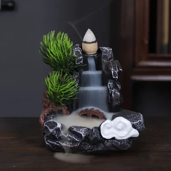 Zen Decor Râu Parfum Cascada Pentru Holderincense Arzător Acasă Fum Retur Șemineu Aroma Cădelniță Munți