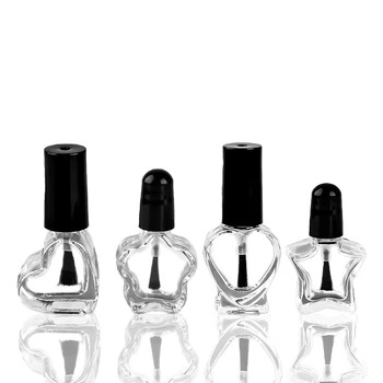 5 ml din Sticlă Transparentă lac de Unghii de Sticlă Goale Containere Cosmetice Reumplut Machiaj Tub Diy Nail Base Coat, Gel de Sticla Cu Pensula