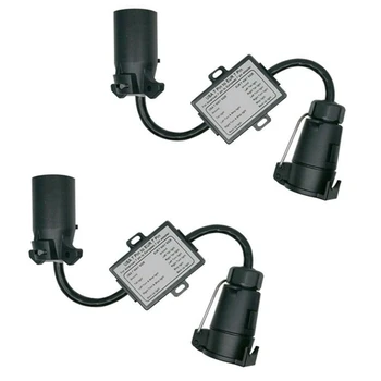 2 BUC statele UNITE ale americii UE Trailer Lumina Converter NE-a 7-Mod de Lama Socket A UE 7-Pin Rotund Plug Piese de schimb Remorci