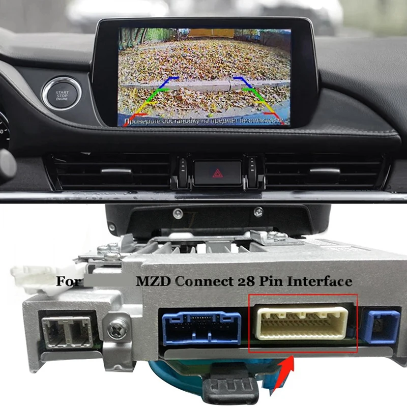 5X 28 Pin Auto RCA Video Reverse Camera Converti Cablu Adaptor Pentru Mazda 2 3 6 CX-5 Demio Axela Roadster MX-5 Miata - 4