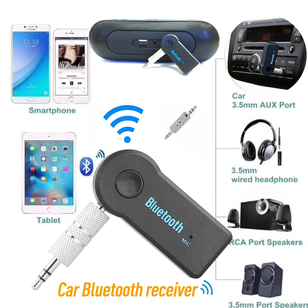 1/2 BUC Wireless Bluetooth Receptor Adaptor 4.1 Stereo Jack de 3,5 mm pentru Masina de Muzică Audio Aux Cască Primind Pentru Căști - 2
