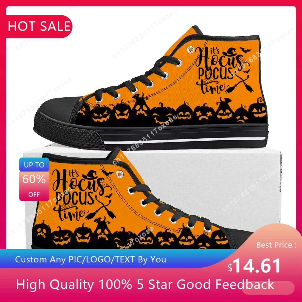 Halloween Înaltă Top Adidasi Barbati Femei Adolescent De Înaltă Calitate Hocus Pocus Sanderson Surori Panza Adidas Pantofi Pantofi Personalizate - 2