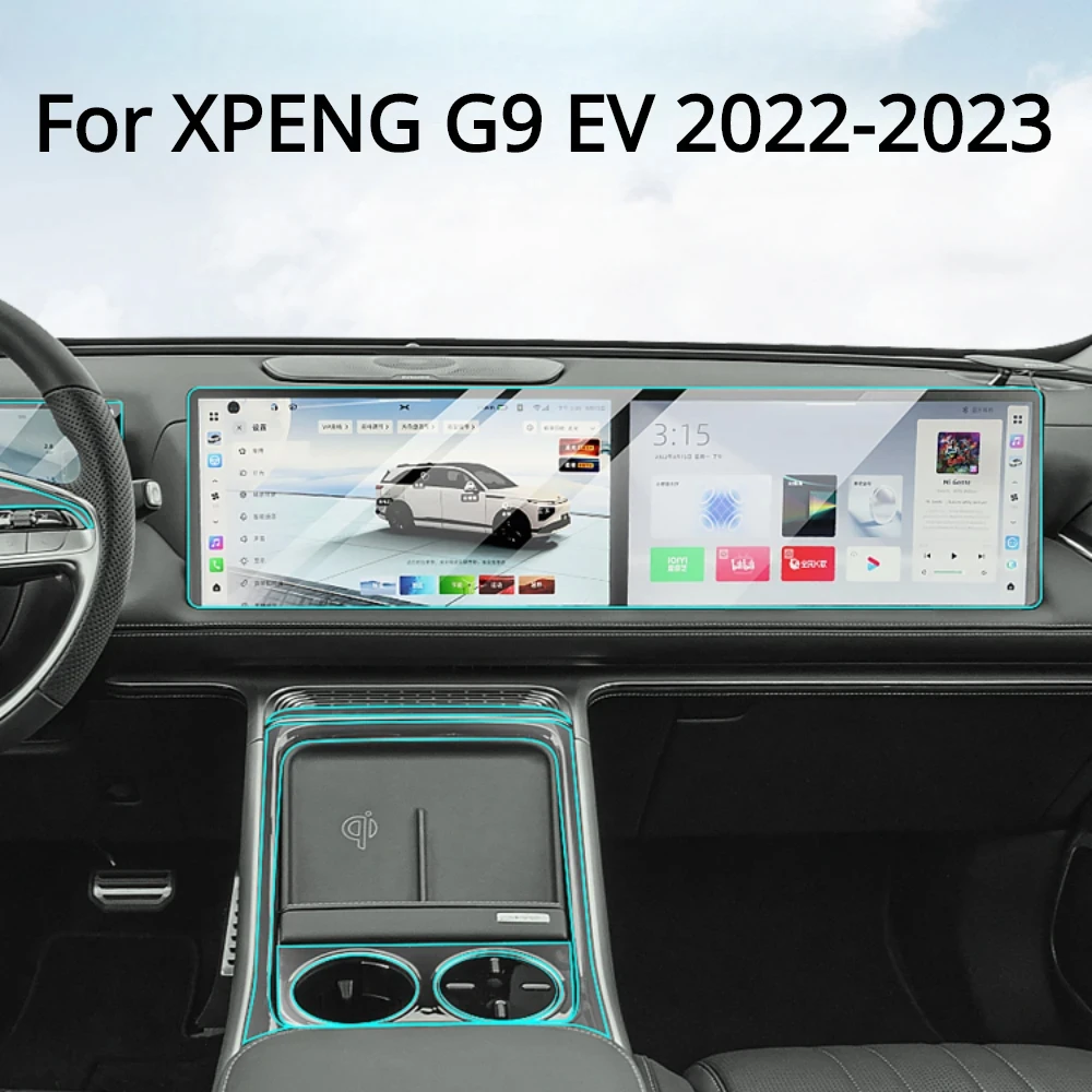 Pentru XPENG G9 EV 2022-2023 Accesorii Auto interior strat Subțire transparent TPU Potrivite Panel Consola centrala Anti-zero rezista refit - 0