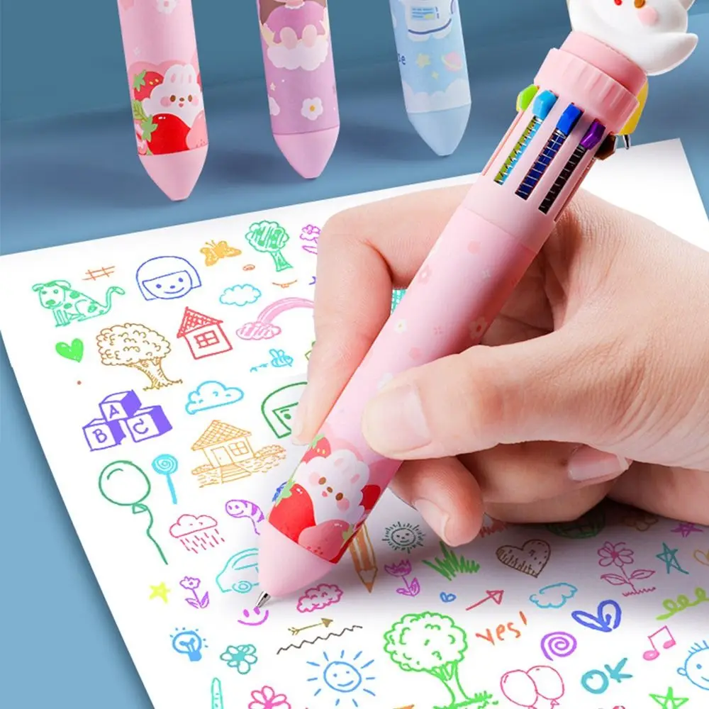10 Culori de Presă de Tip Pixuri 0,5 mm de Animale Drăguț în Formă de Scris Pixuri cu Gel Student Cadou de Învățare Rechizite de Birou - 4