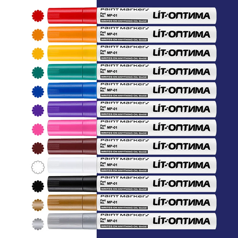 12 Culori Erasable Whiteboard Marker Inalta Capacitate De Cerneală Neagră Uscată Șterge Bord Alb De Predare Pen Școală, Rechizite De Birou - 3