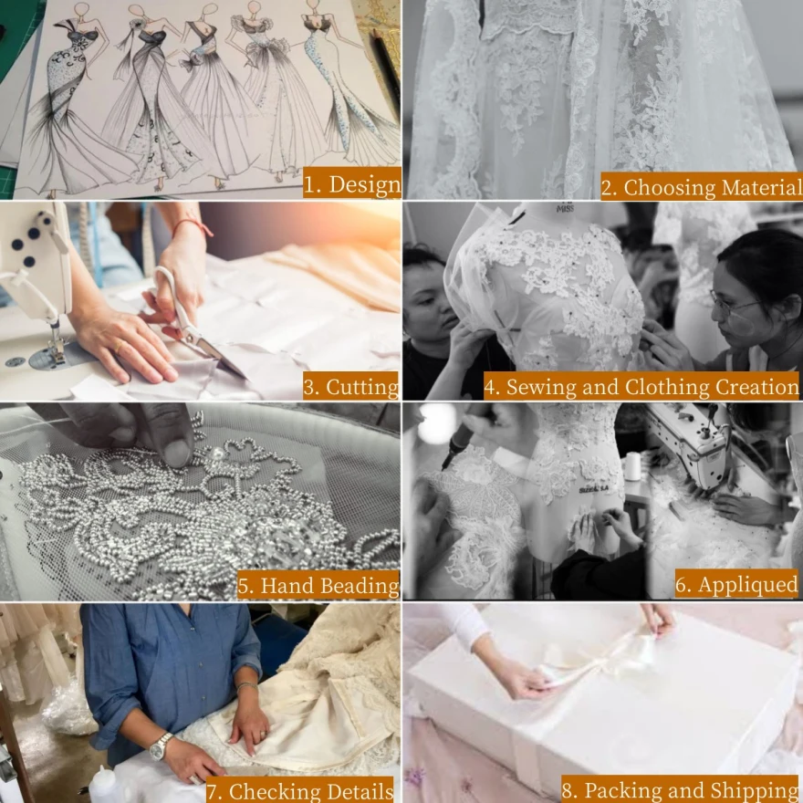 Lorencia Superba Aplici Rochie de Bal rochii de Mireasa Musulman 2023 Elegant Gât ștrasuri din Mărgele Maneca Lunga Vintage Rochie de Mireasa YAW10 - 5