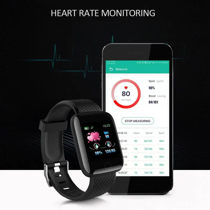 116 Plus Copii Inteligent Brățară Ceas Sport Rezistent La Apa Ceasul Inteligent Heart Rate Monitor De Presiune Sanguina A7 Bluetooth Smartwatch Bărbați - 2