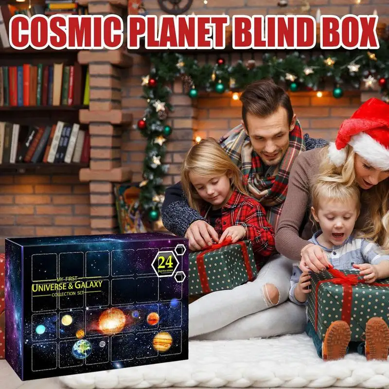 24 De Zile De Crăciun Advent Calendar Numărătoarea Inversă Univers Colectia Cosmic Planeta Set De Cadouri De Craciun Pentru Fete Baieti - 2