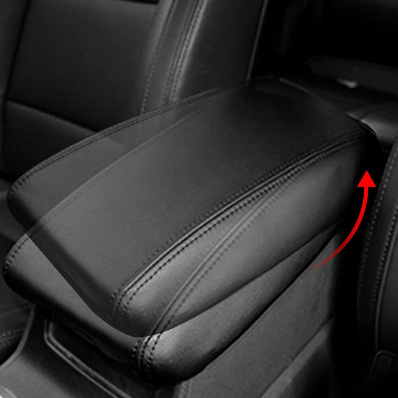 Masina Consola centrala Cotiera Piele Capac Negru Microfibra Tapiterie din Piele pentru Honda Civic 2012 2013 2014 2015 Accesorii de Interior - 5